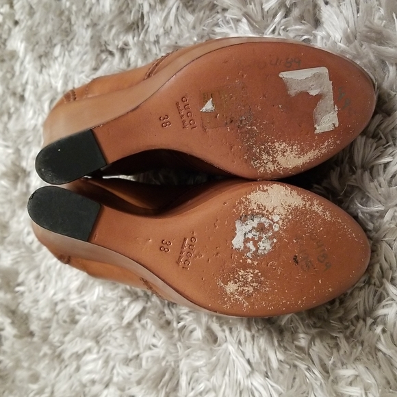"GUCCI" Leather Wedges - Picture 7 of 8